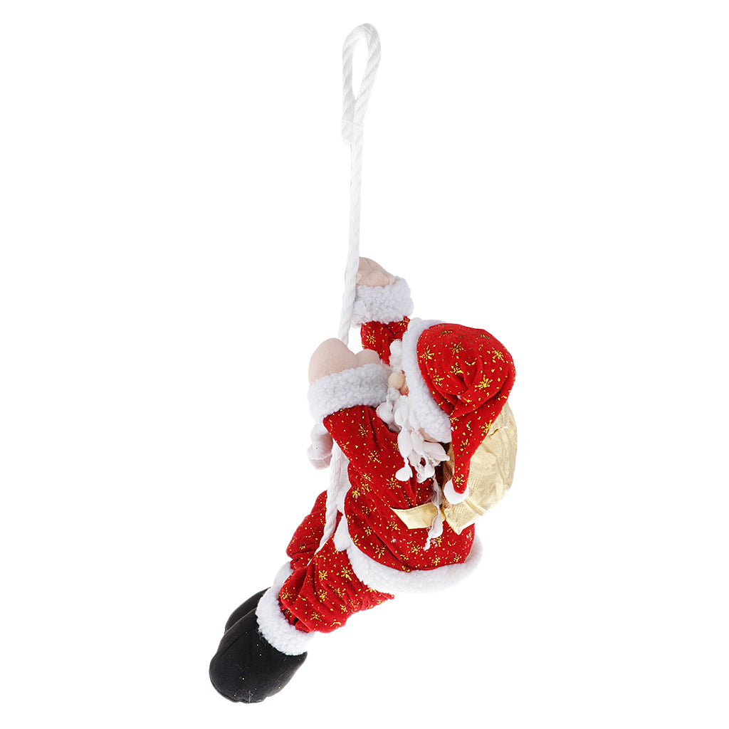 rope climbing santa clause hanging ornaments pendants decorations  57x20cm