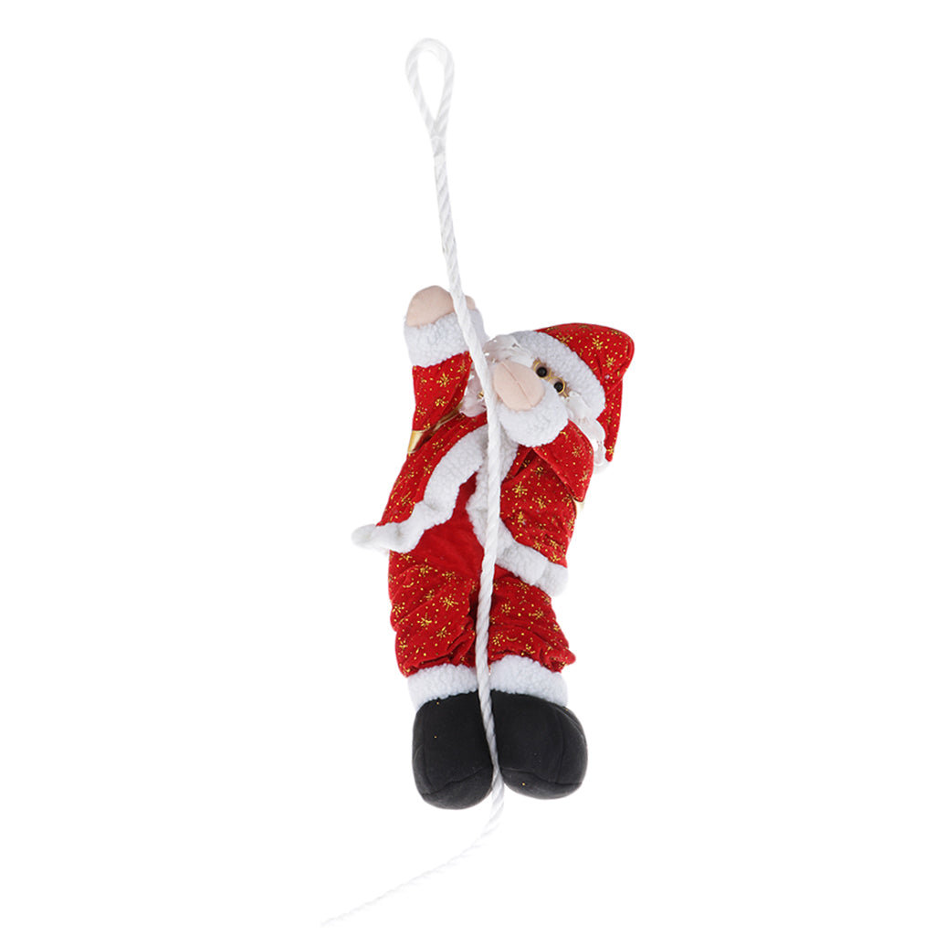 rope climbing santa clause hanging ornaments pendants decorations  57x20cm