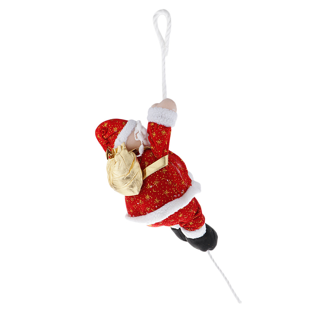 rope climbing santa clause hanging ornaments pendants decorations  57x20cm