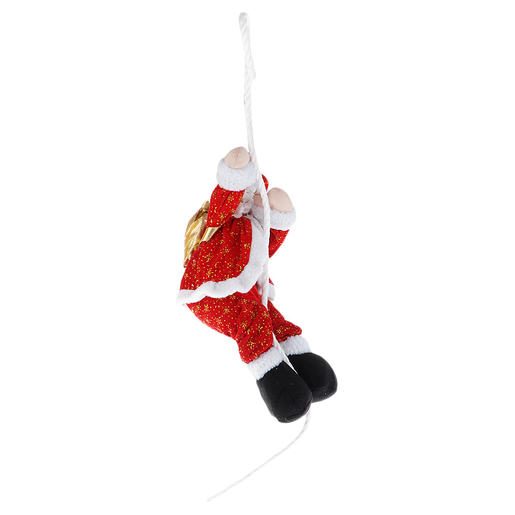 rope climbing santa clause hanging ornaments pendants decorations  57x20cm