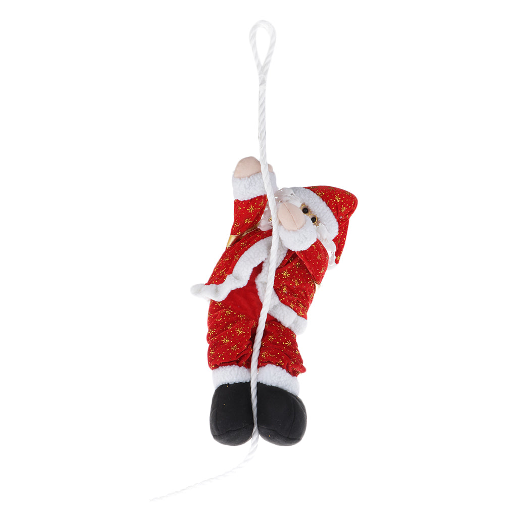 rope climbing santa clause hanging ornaments pendants decorations  57x20cm