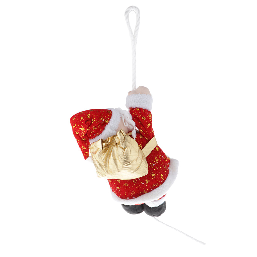 rope climbing santa clause hanging ornaments pendants decorations  57x20cm