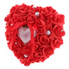 Heart-shaped PE water diamond imitation pearl wedding ring pillow Red