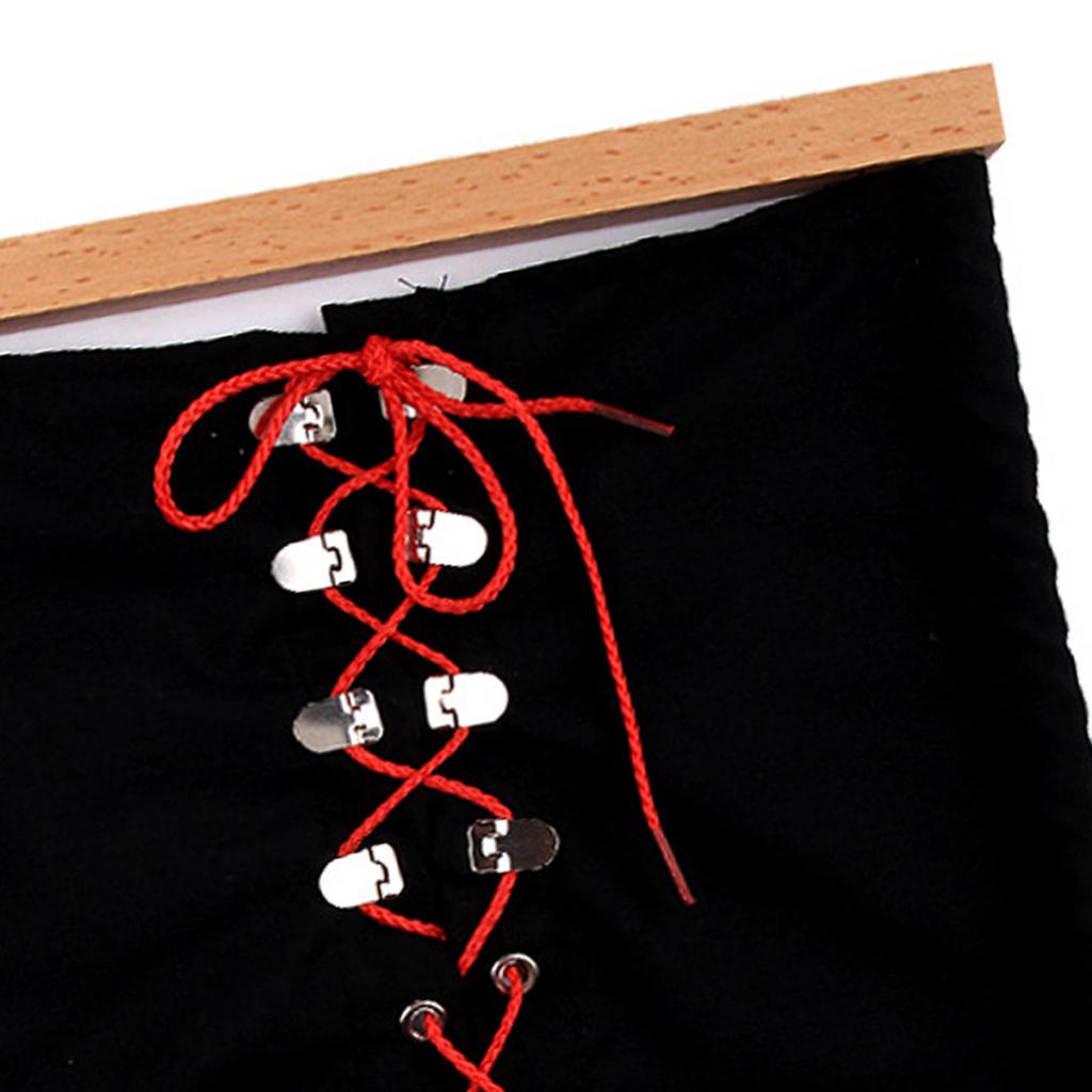 Kids Learning Buckle Snap Button Clothing Rack Black Shoelaces