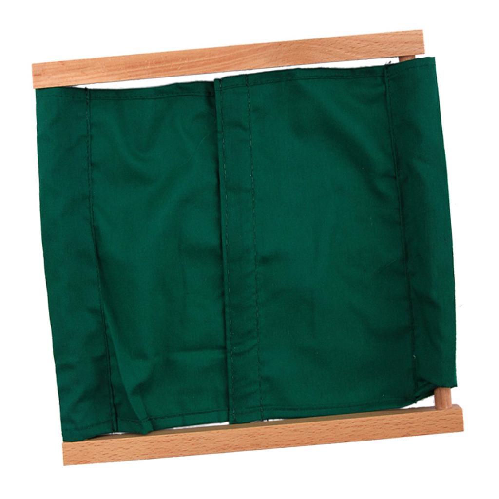 Kids Learning Buckle Snap Button Clothing Rack Green Wool Glue