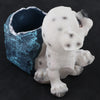 Resin Dog Pen Pot Pencil Brush Holder Desk Organizer Home Desk Decoration D