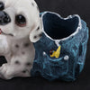 Resin Dog Pen Pot Pencil Brush Holder Desk Organizer Home Desk Decoration D