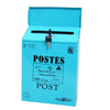 Creative Iron Mail/Letter/Post/Newspaper Holder Box Blue_Big Letters