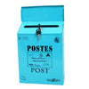 Creative Iron Mail/Letter/Post/Newspaper Holder Box Blue_Big Letters