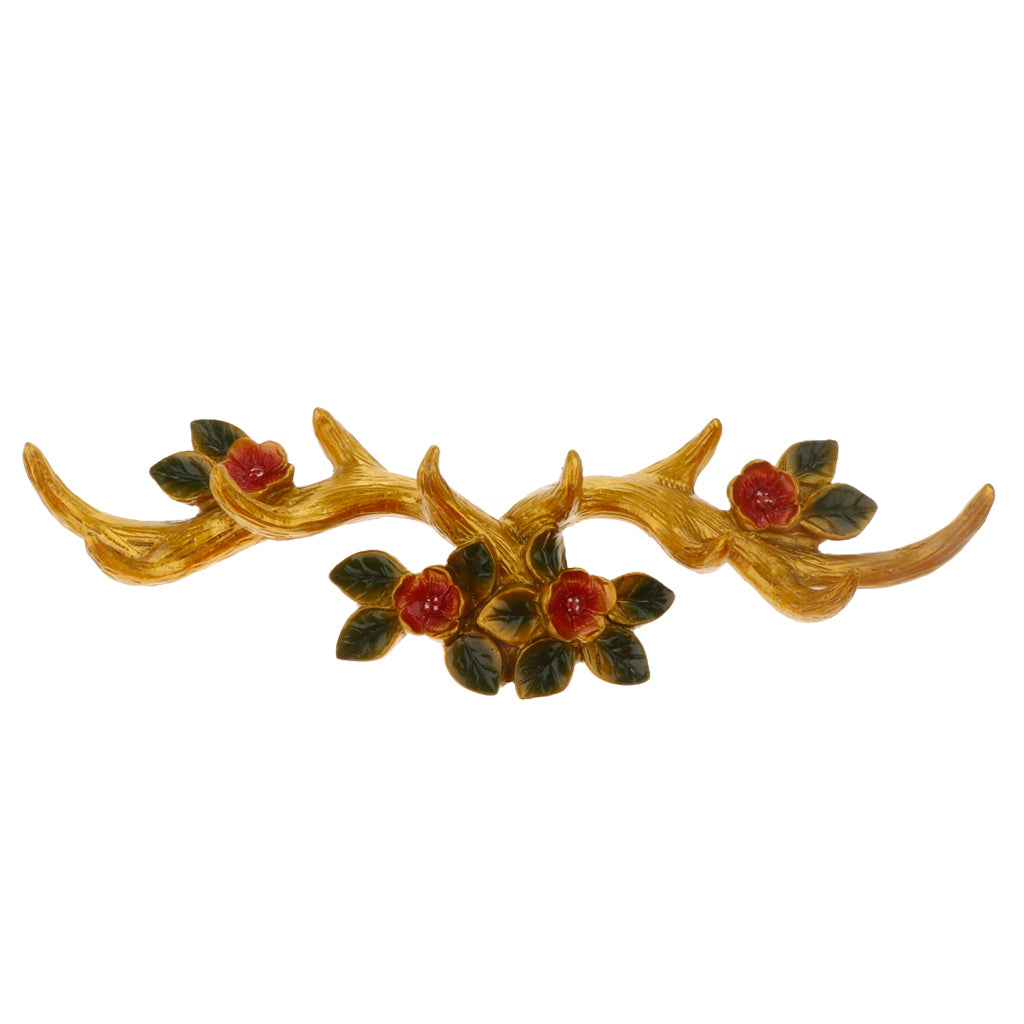 American  Clothes Hanger Resin Antlers Coat Rack Hook Plum antlers-Yellow-S