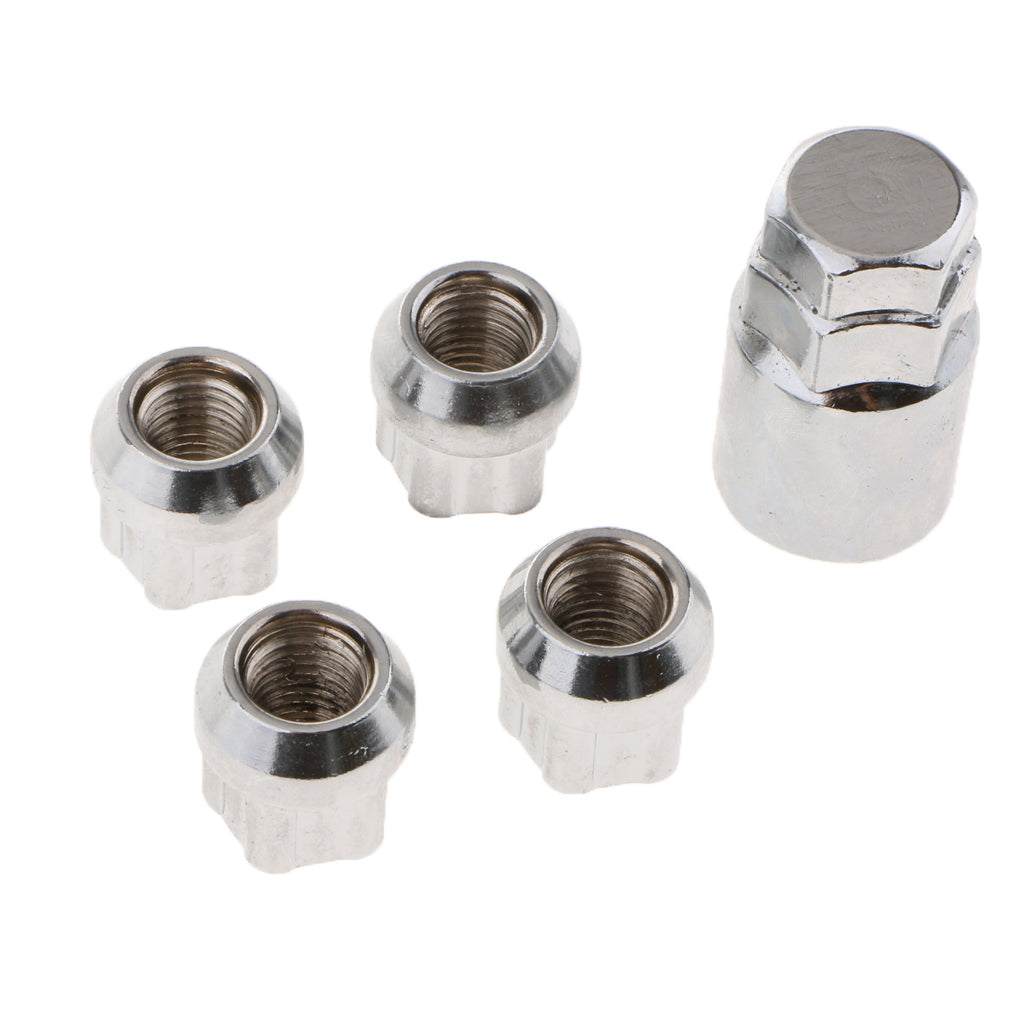 Anti-theft Nuts M12x1.5mm Wheel Lock Nuts Silver Nuts for Toyata,Honda,KIA