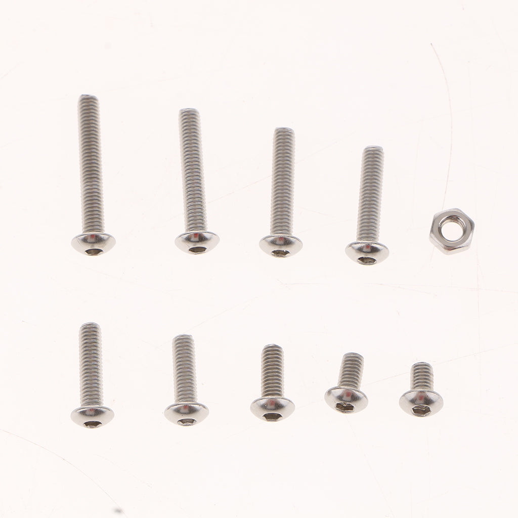 340pcs M3 Stainless Hex Socket Button Head Screws Allen Bolt Nut Kit