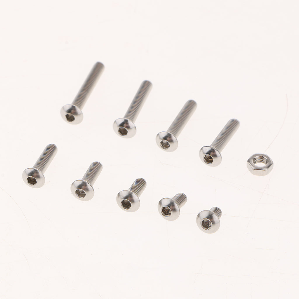 340pcs M3 Stainless Hex Socket Button Head Screws Allen Bolt Nut Kit