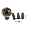 Universal Car Manual Gear Stick Shifter Lever Shift Knob with Adapters Black