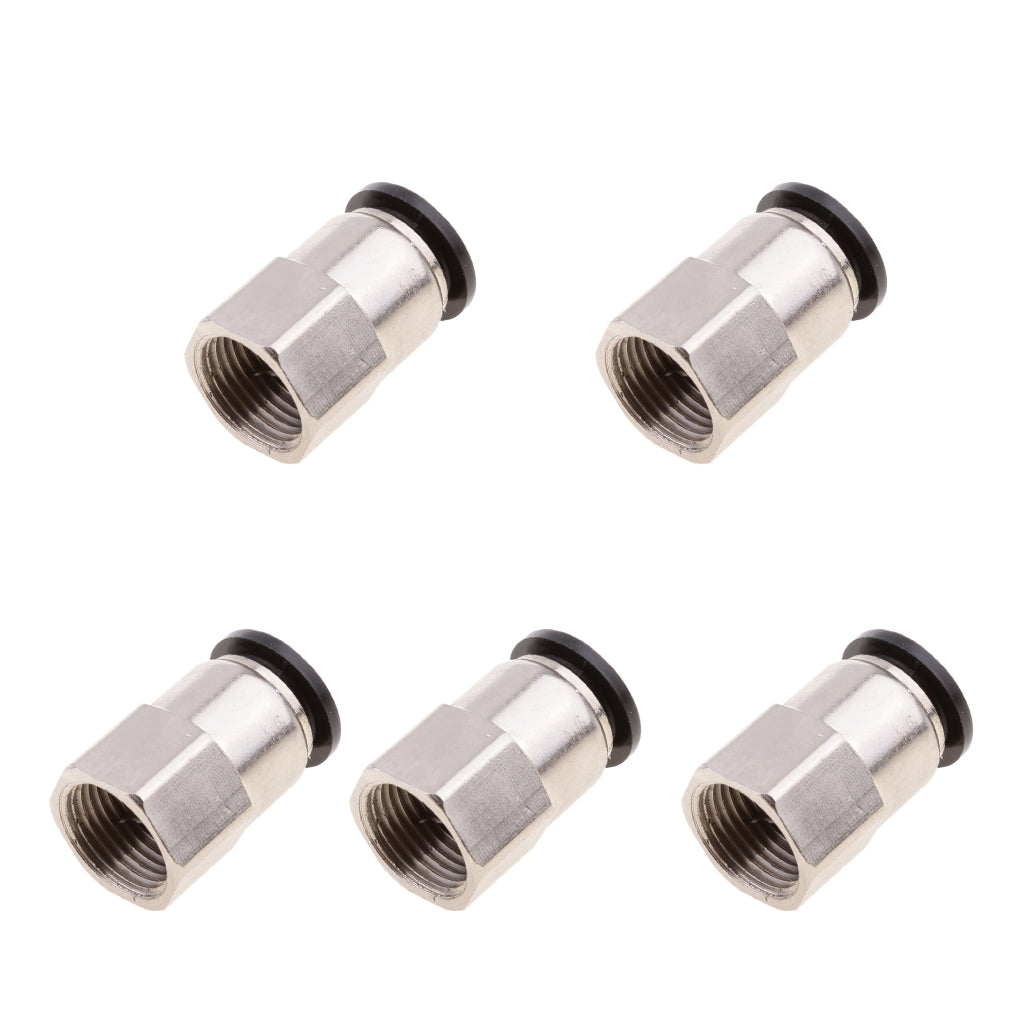 5 Pieces Air Water Hose Tube Push Female Thread Pneumatic Fittings DPCF12-03