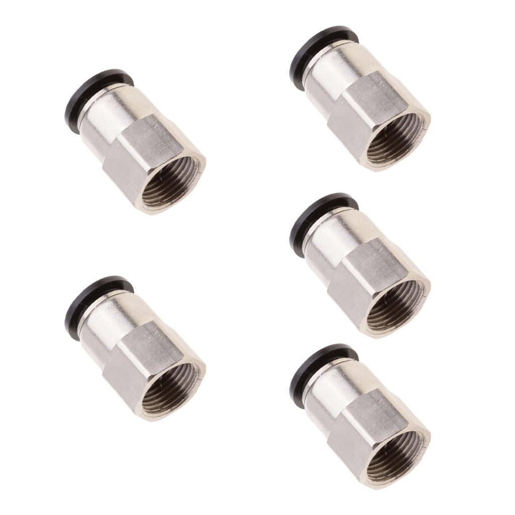 5 Pieces Air Water Hose Tube Push Female Thread Pneumatic Fittings DPCF12-03