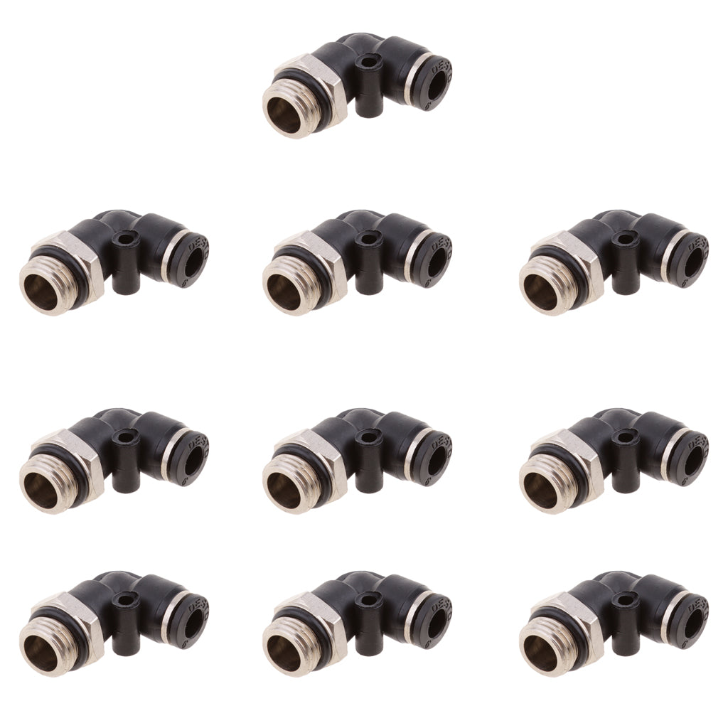 10 Pieces Air Water Hose Tube Elbow Push In Pneumatic Fittings DPL-G-G6-G02