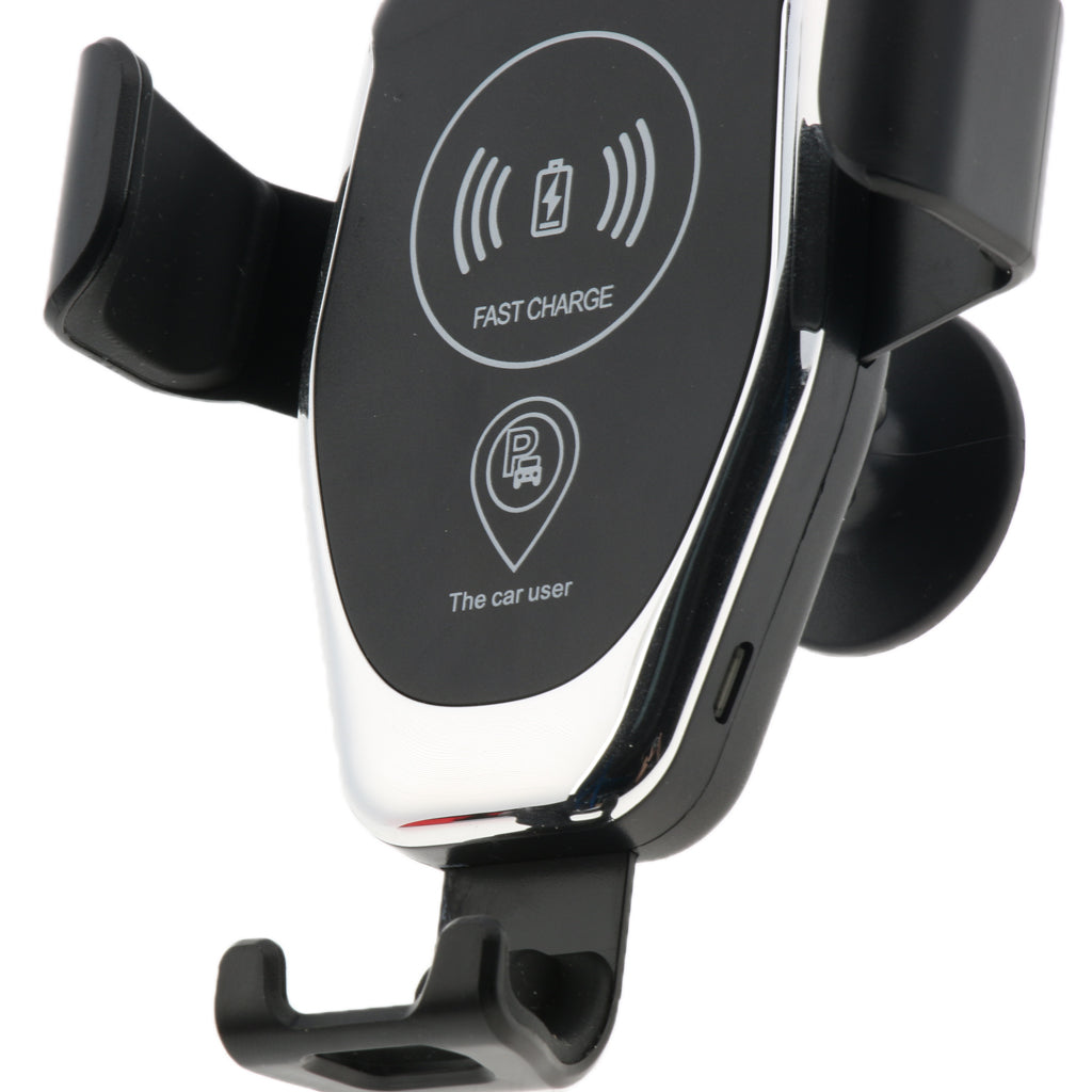 Car Mount Fast Wireless Charge Charger for Qi Compatible Smart Phone black