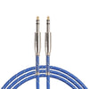 Bass Guitar 6.35mm Stereo Male to Male Audio Cable Nylon Braided Cord 5m