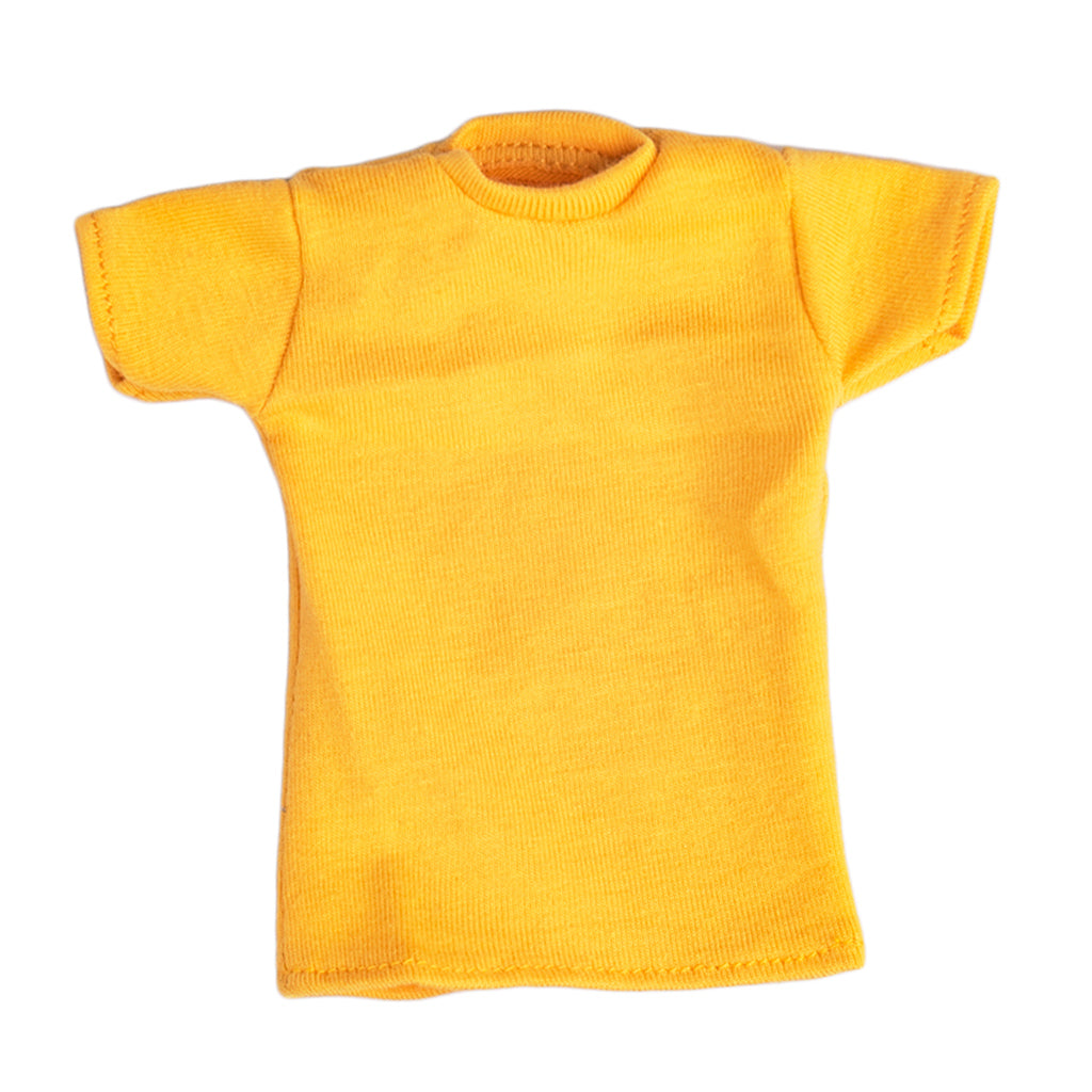 1pc 1/6 Men T-shirt Male Soldier Clothing for HT 12in Doll Toys Accessories yellow