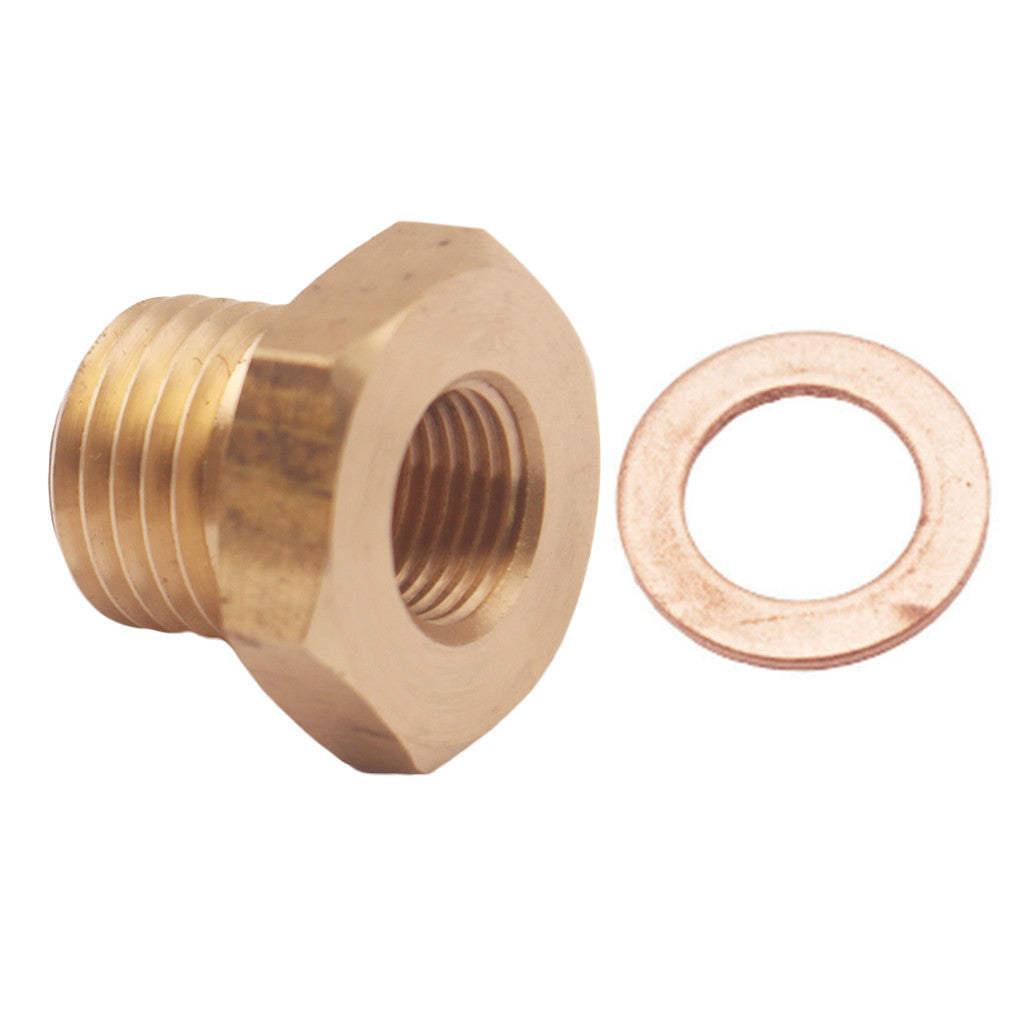 Pressure Temperature Gauge Sender Adapter 1/8" NPT to M14x1.5 Male M14