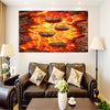 Frameless Modern Oil Painting Wall Art Decal Sticker Panel 60x120cm Volcano