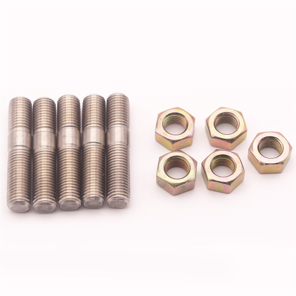 5 Pieces M10x1.25 50mm Turbo Stud Nut Kit For Mitsubishi DSM 1G EVO1~10