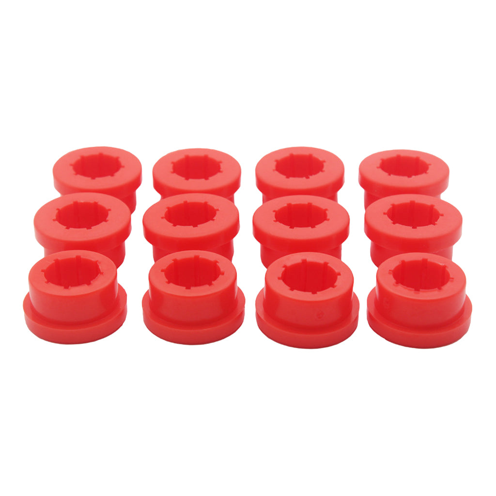 12pcs Racing Lower Control Arm Rear Camber Kit Replacement Bushings Red