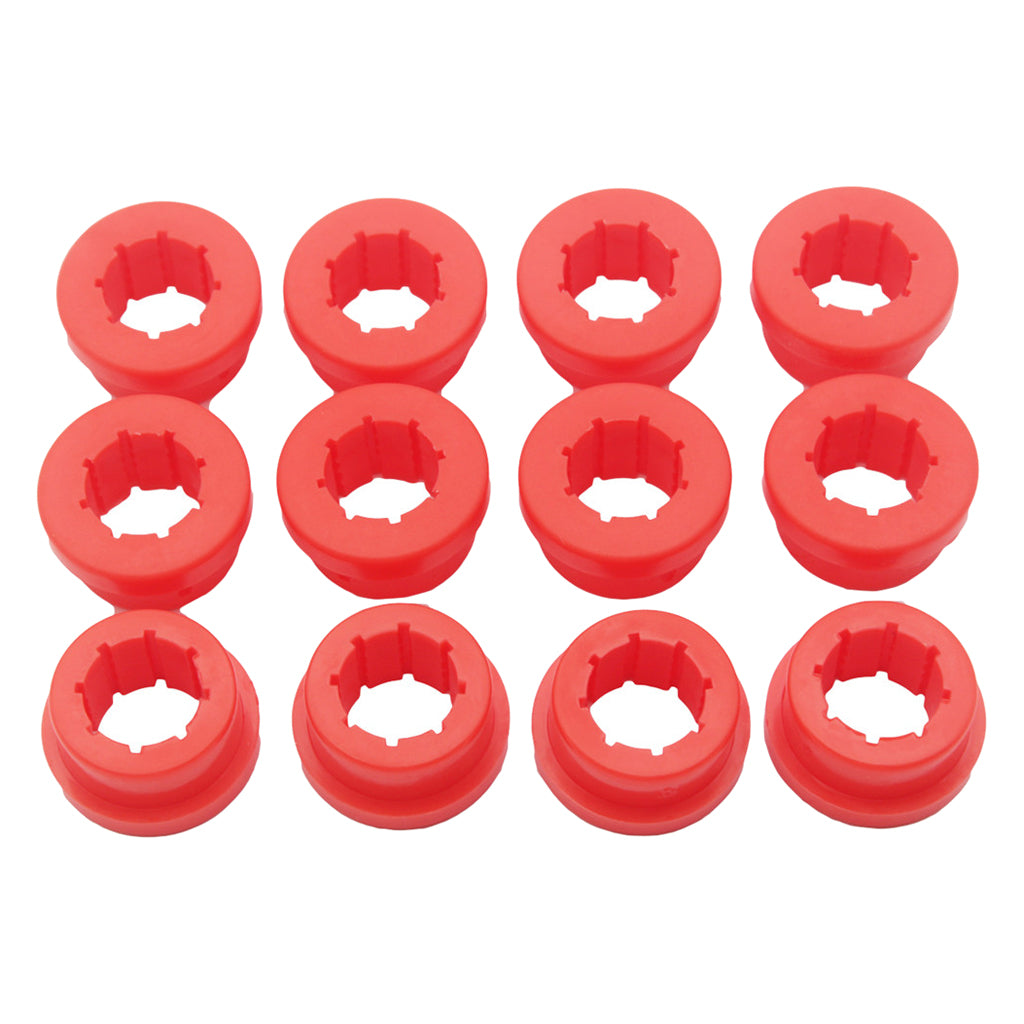 12pcs Racing Lower Control Arm Rear Camber Kit Replacement Bushings Red