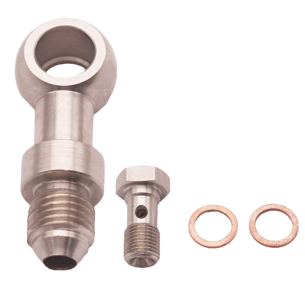 M10x1.0 4AN Turbo Aluminium Alloy Oil Feed Banjo Bolt kit 1.5mm Restrictor