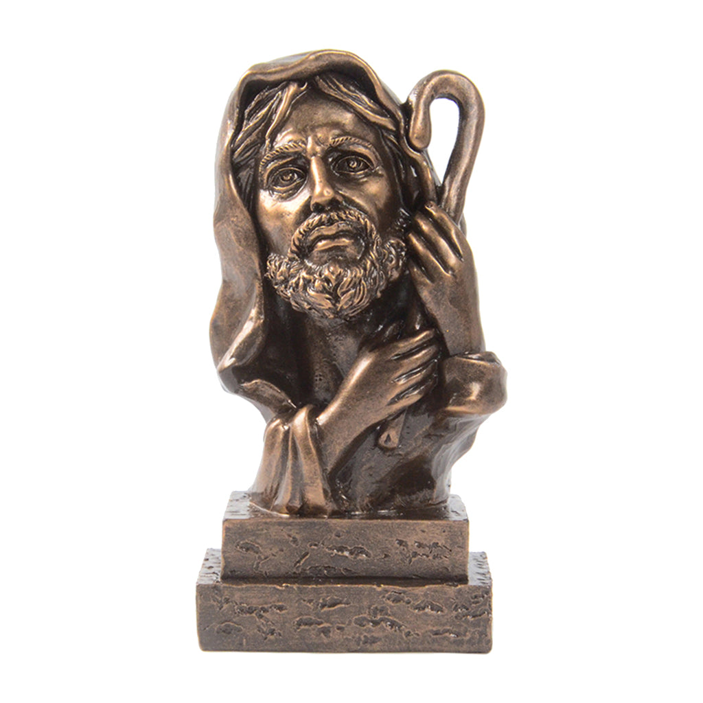 European Style Handmade Crafts Jesus Bust Sculpture with Base Stand Type A