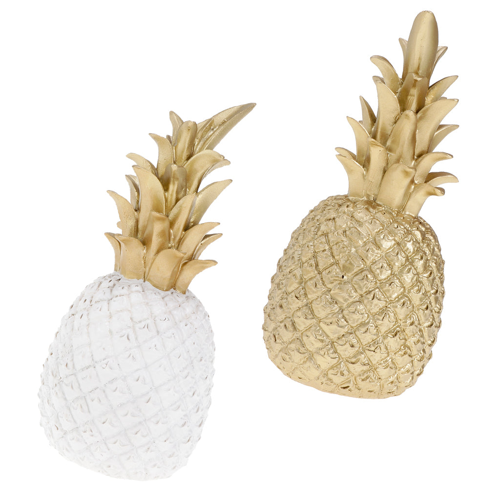 Creative Resin Pineapple Shaped Ornament Gift Home Desktop Decoration Gold