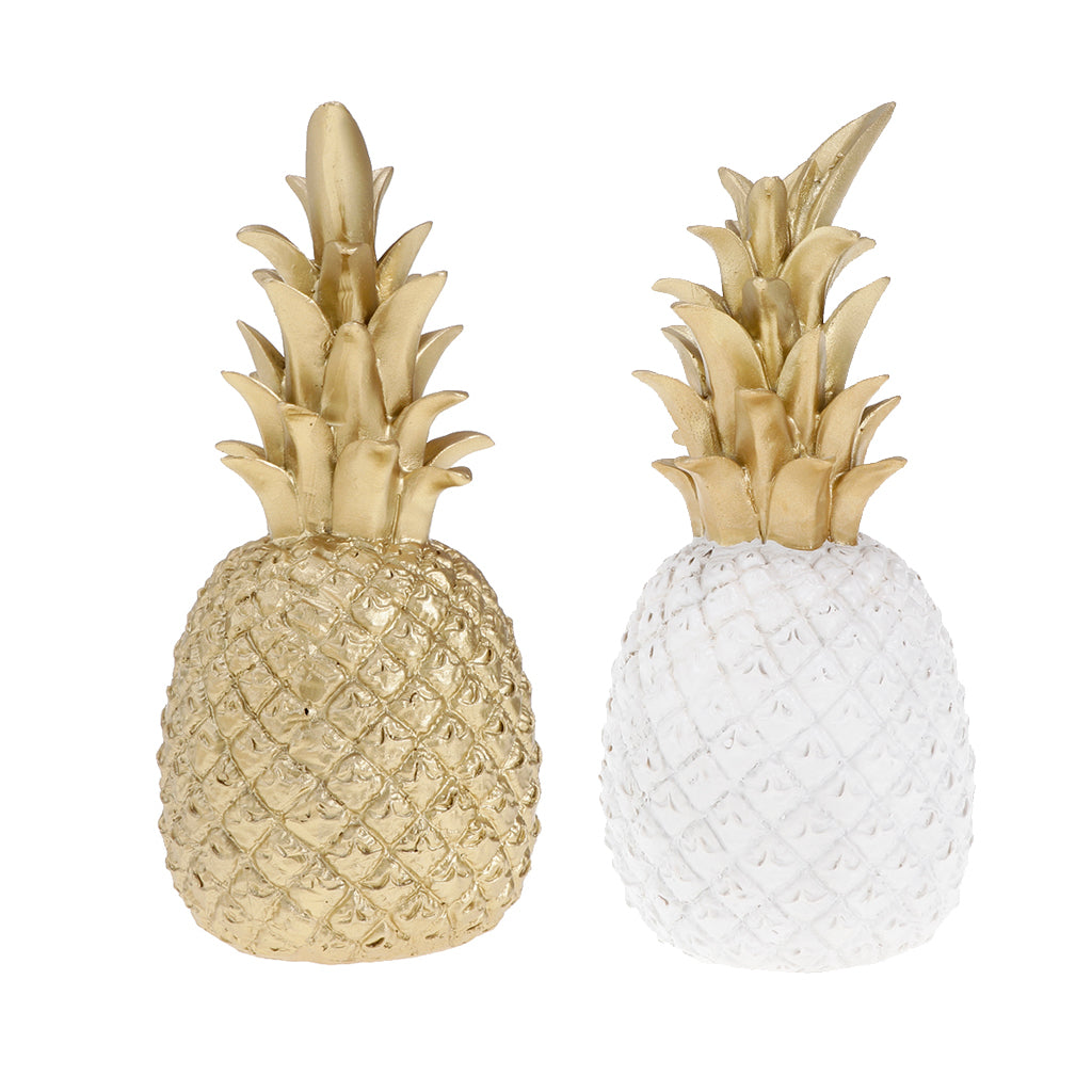 Creative Resin Pineapple Shaped Ornament Gift Home Desktop Decoration Gold