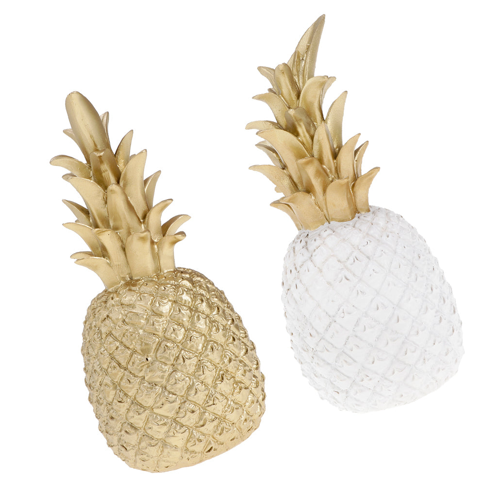 Creative Resin Pineapple Shaped Ornament Gift Home Desktop Decoration Gold