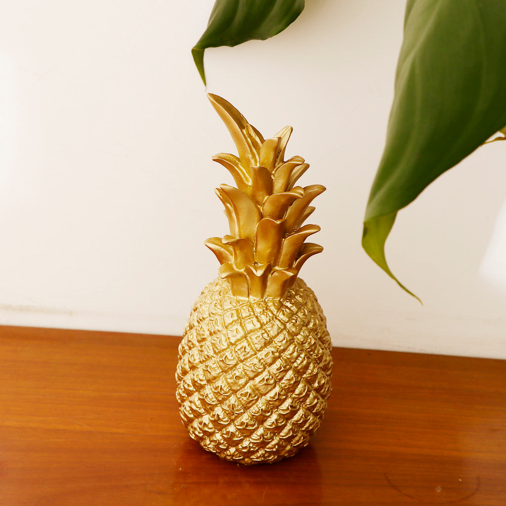 Creative Resin Pineapple Shaped Ornament Gift Home Desktop Decoration Gold