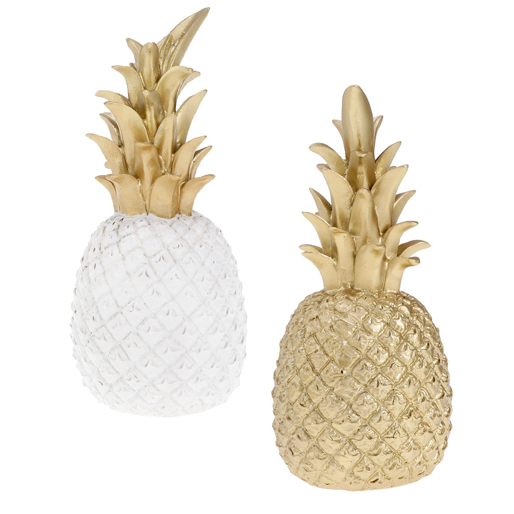 Creative Resin Pineapple Shaped Ornament Gift Home Desktop Decoration Gold