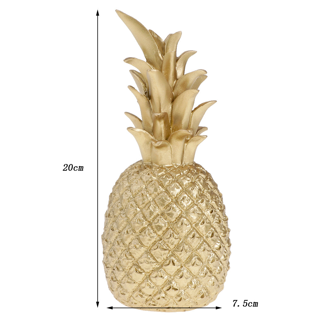 Creative Resin Pineapple Shaped Ornament Gift Home Desktop Decoration Gold