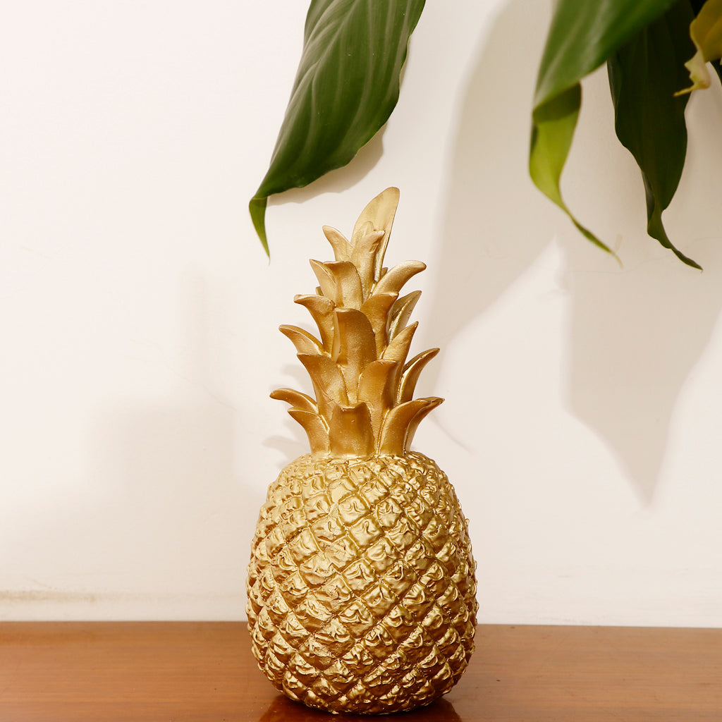 Creative Resin Pineapple Shaped Ornament Gift Home Desktop Decoration Gold