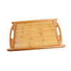 Bamboo Serving Tray Multi Functional Wooden Butlers Tray with Handles M