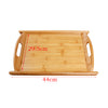 Bamboo Serving Tray Multi Functional Wooden Butlers Tray with Handles M