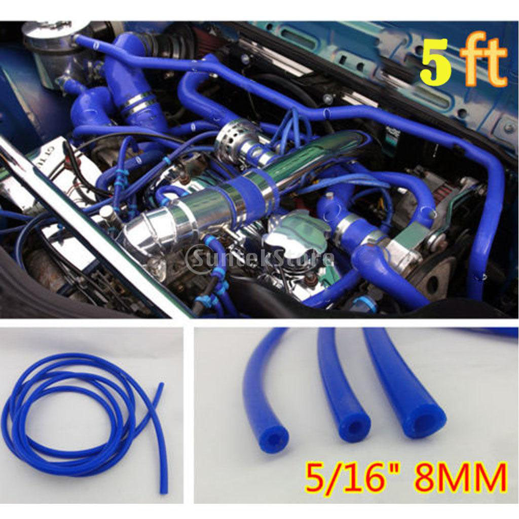 5/16" 8MM ID VACUUM SILICONE TURBO AIR HOSE LINE PIPE TUBE 5 FEET Blue