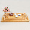 Bamboo Serving Tray Multi Functional Wooden Butlers Tray with Handles S