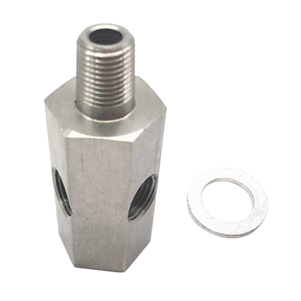 Oil Pressure Gauge Fitting Adapter M10 x 1.0 Male/Female 1/8" NPT