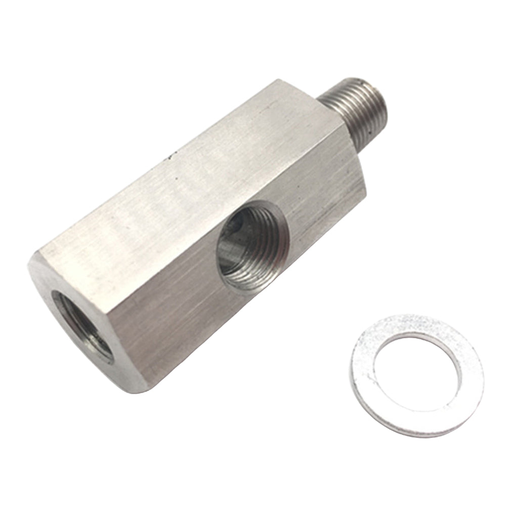 Oil Pressure Gauge Fitting Adapter M10 x 1.0 Male/Female 1/8" NPT