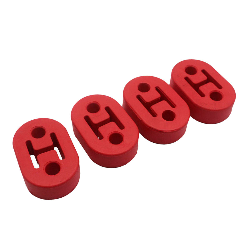 Universal Polyurethane Muffler Exhaust Hanger Hangers 4PCS Red 12MM