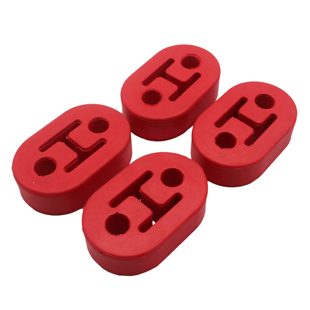 Universal Polyurethane Muffler Exhaust Hanger Hangers 4PCS Red 12MM