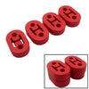 Universal Polyurethane Muffler Exhaust Hanger Hangers 4PCS Red 12MM