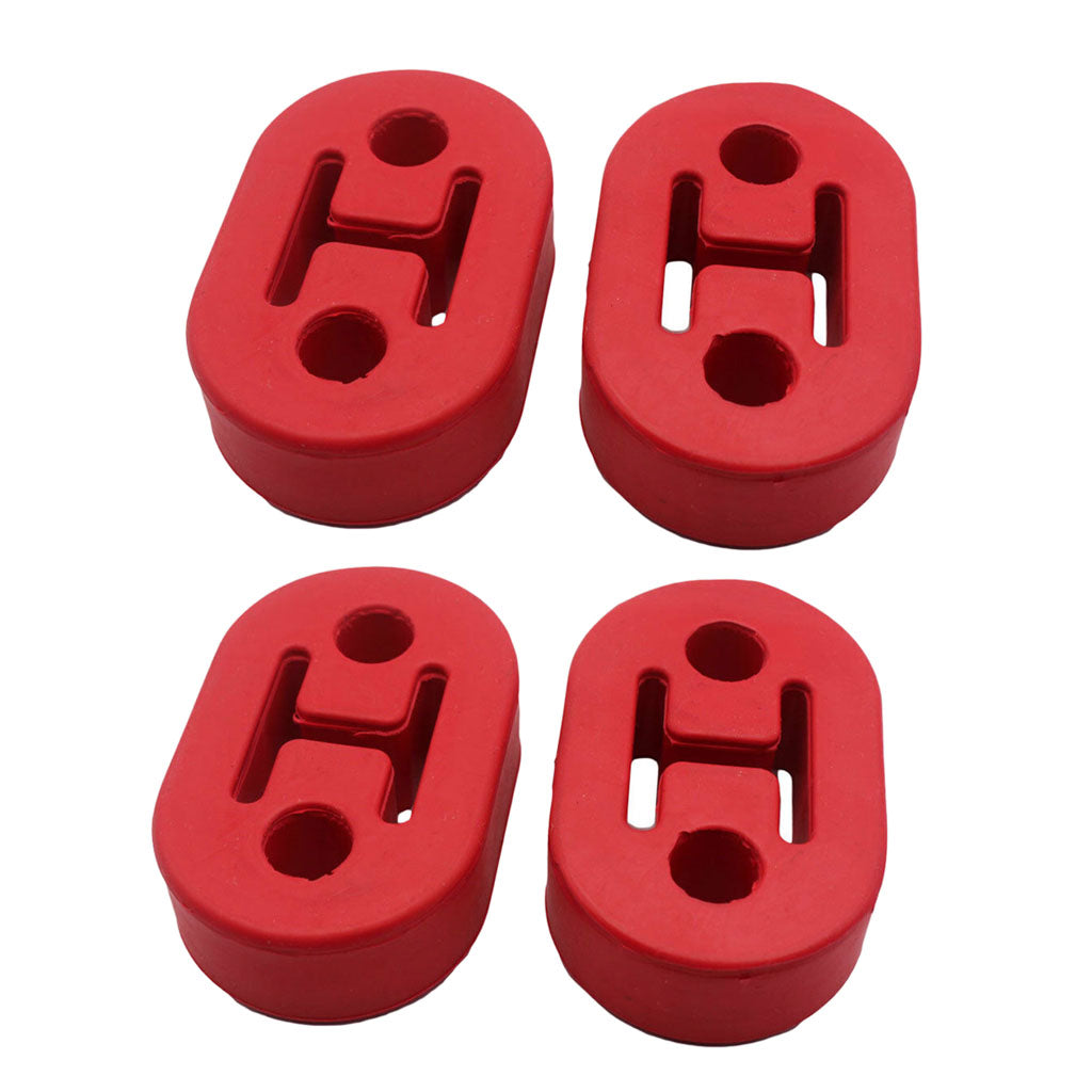 Universal Polyurethane Muffler Exhaust Hanger Hangers 4PCS Red 12MM