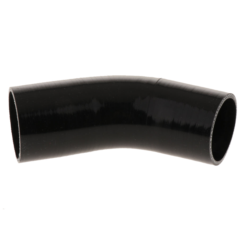 76mm 45 Degree 4 ply Silicone Elbows Turbo Hose Racing Coupler Pipe Black