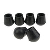 6 Pieces Rubber Tip For Cane Walking Stick Crutches Chair 7/8 inch Black